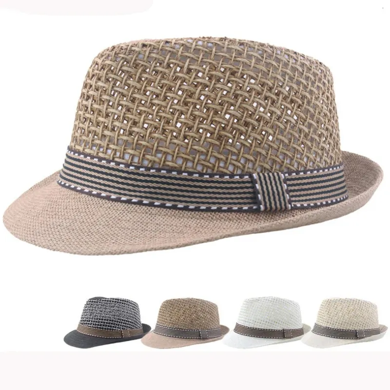 HT3136 Breathable Fedora Hat: Straw Beach Hat For Men & Women From