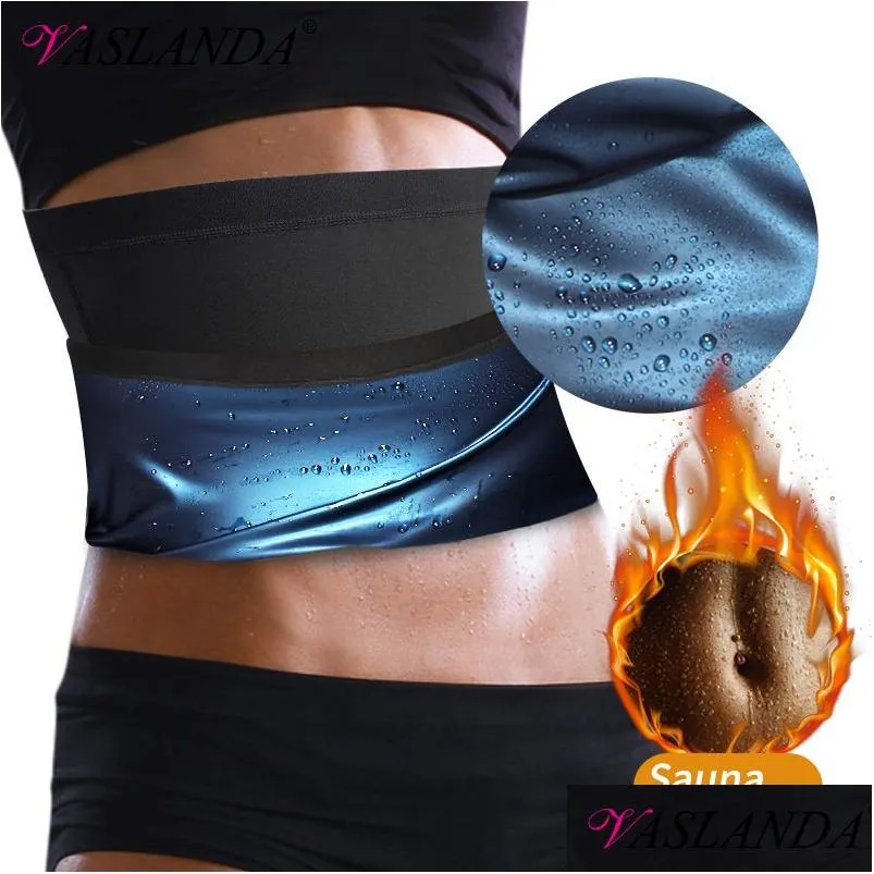 Waist Tummy Shaper Sauna Trimmer Belly Wrap Workout Sport Sweat Band Abdominal Trainer Body Control Slimming Belt 230301 Drop Deli Dh1Yg