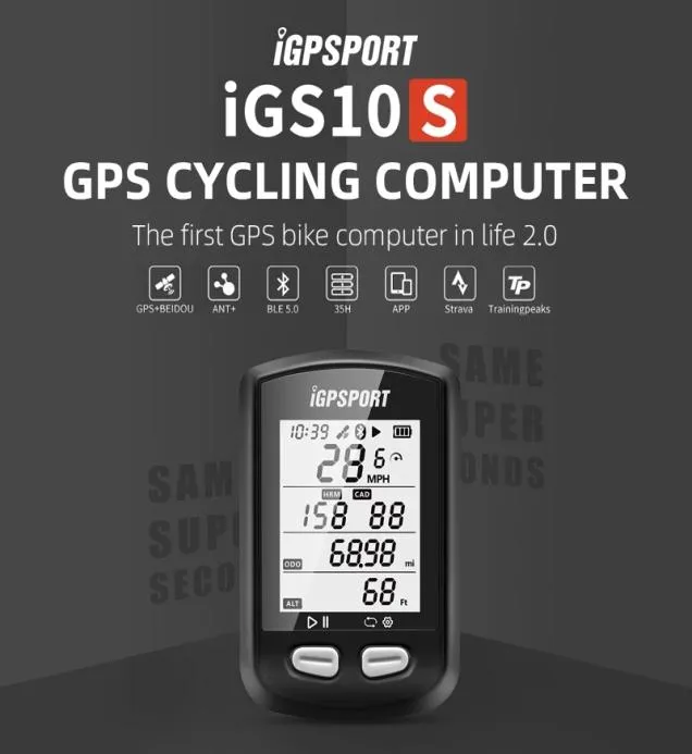 IGPSPORT IGS10S Komputer rowerowy Bluetooth 50 IPX6 Wodoodporny inteligentny motocykliczny prędkościomierz bezprzewodowy akcesoria do roweru sportowego 6877867