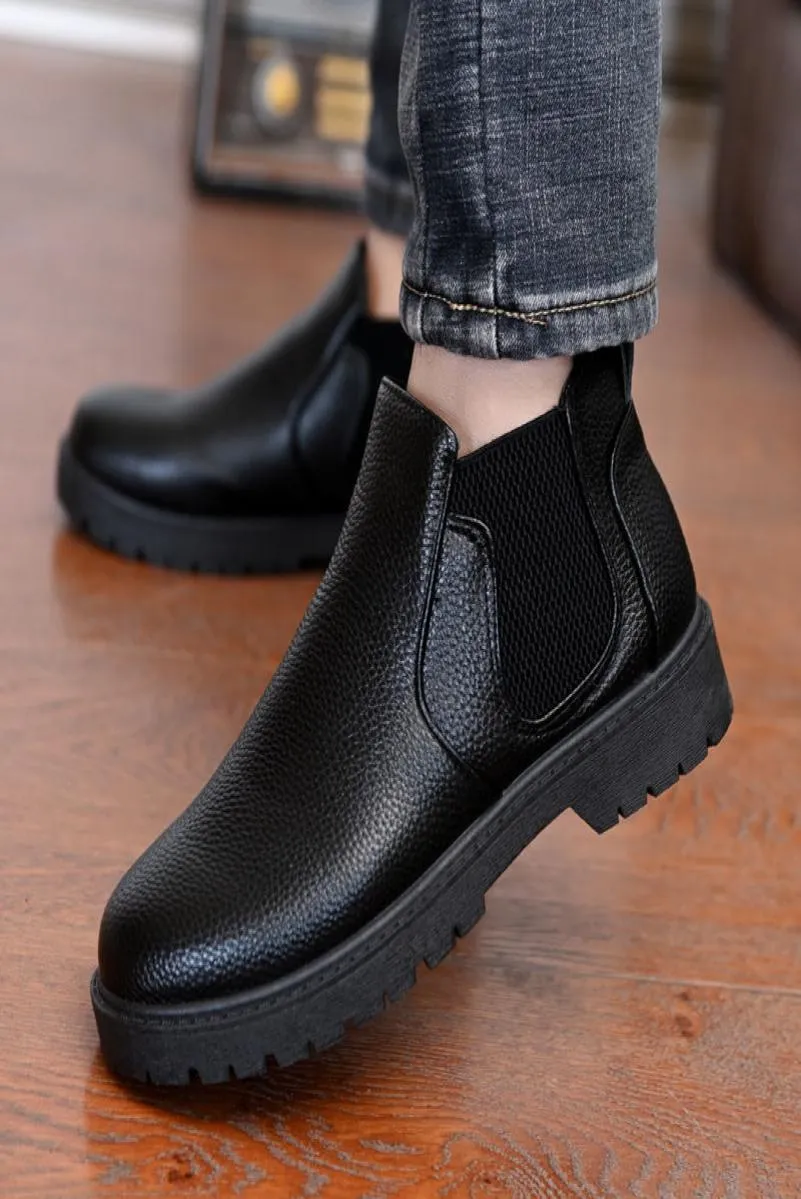 Cheap But High Quality Mens Casual Chelsea Boots Solid Rubber Mens Flat Ankle Boots Round Toe Men039s Casual Boots1600258