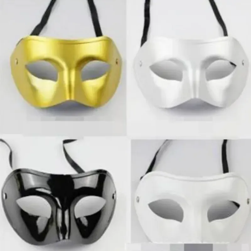 50PCS Silver Gold White Black Half Face Archaistic Antique Classic Men Mask Mardi Gras Masquerade Venetian Costume Party Masks