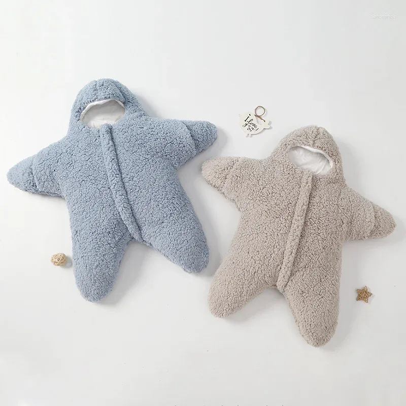 Battaniyeler bebek uyku tulumu denizyıldızı kalıp sevimli karikatür şekilli kıyafetler bebekler için doğan pamuk