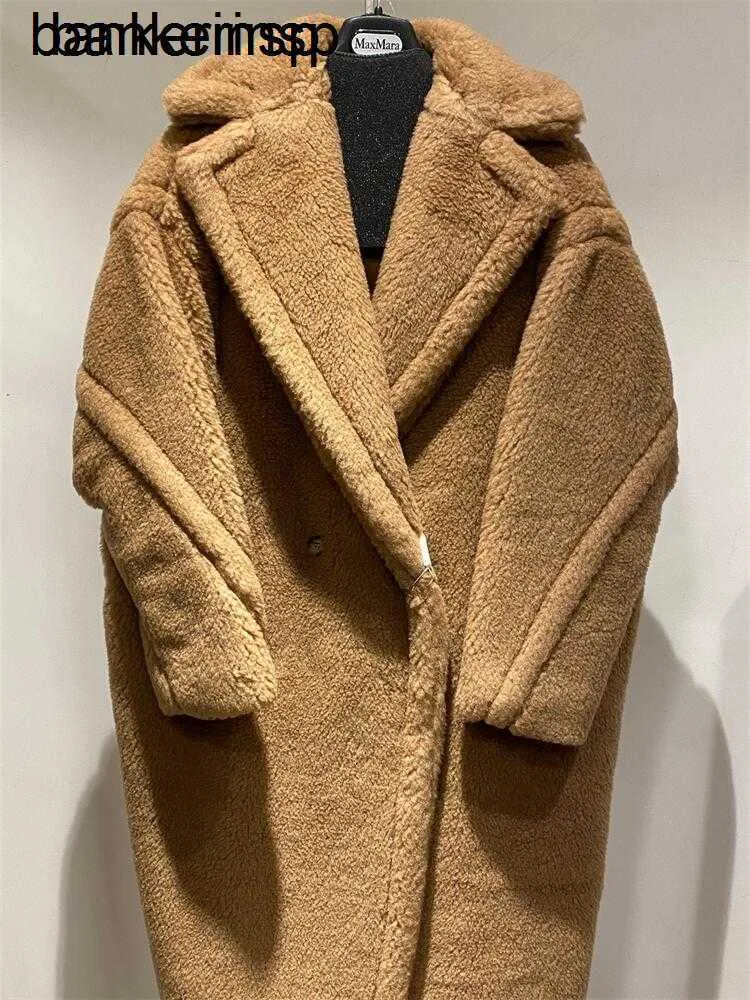 Alpaca Coat Maxmaras Wool Coat Same Material Italy MaxMara 23 Autumn/Winter Women's Fleece Classic