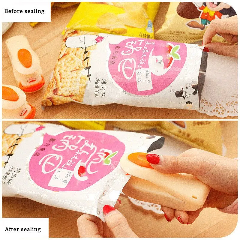 Mini Heat Sealing Machine Food Clip Household Impulse Snack Bag Sealer Seal Kitchen Utensils Gadget Tools