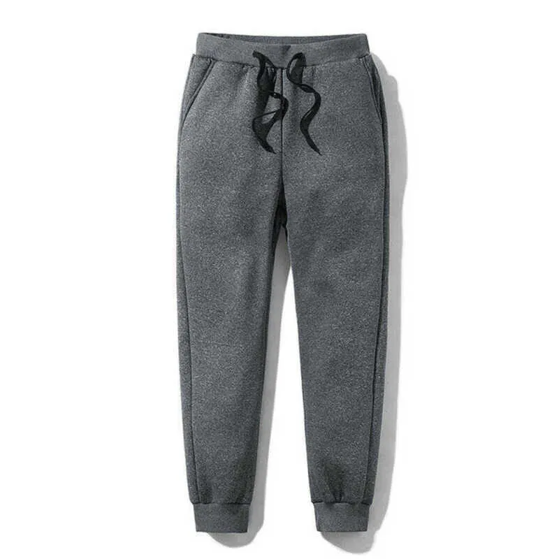 Calças masculinas de lã grossa calças térmicas ao ar livre inverno quente calças casuais corredores esportes suor para pantalones