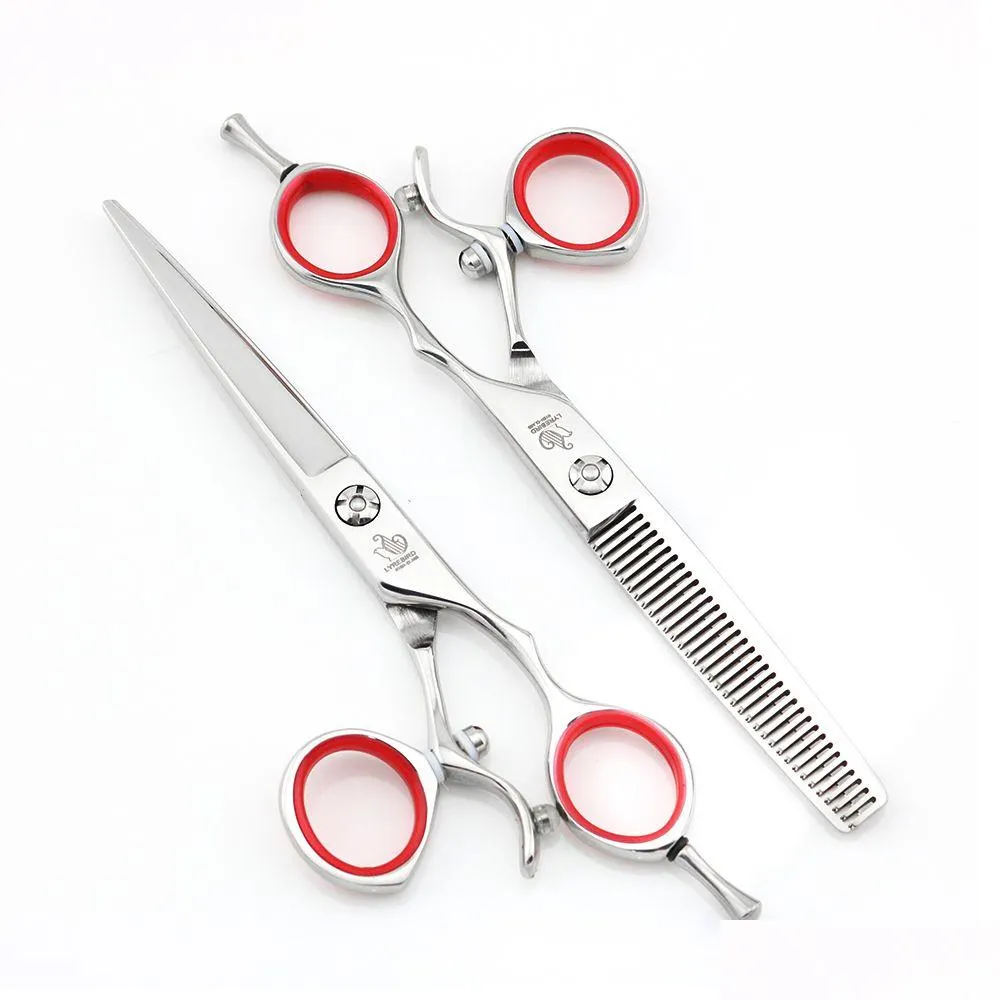 Hårsax Shears Sier 180 360 Swivel 5,5 tum 6 Barber Wholesale Lyrebird High Class 5Sets/Lot Drop Delivery Products Care Stylin DHMTV