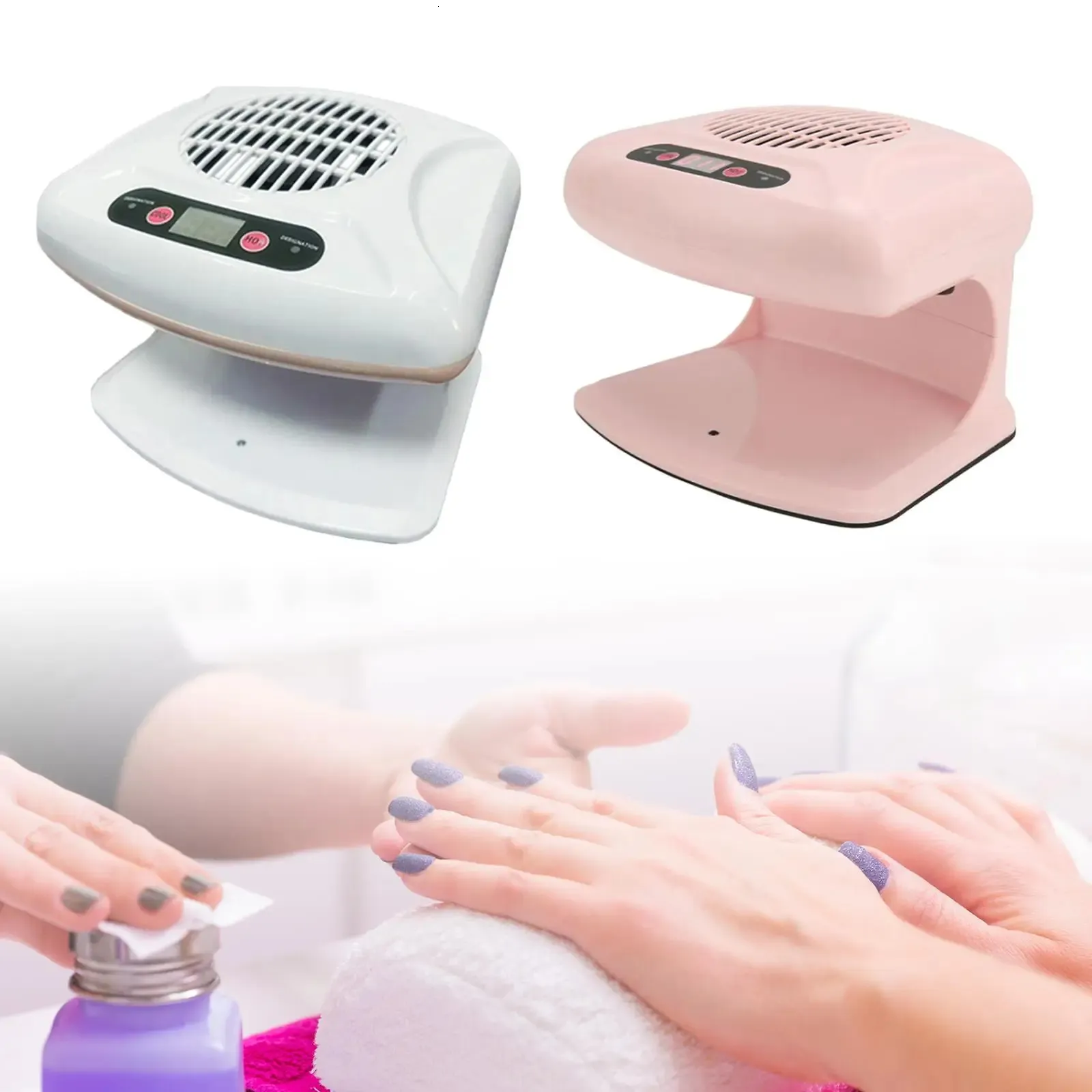 Nail Dryers Air Dryer Fan with Warm and cool wind blow Machine for Fingernail Toenail Professional Salon Home Use 231204