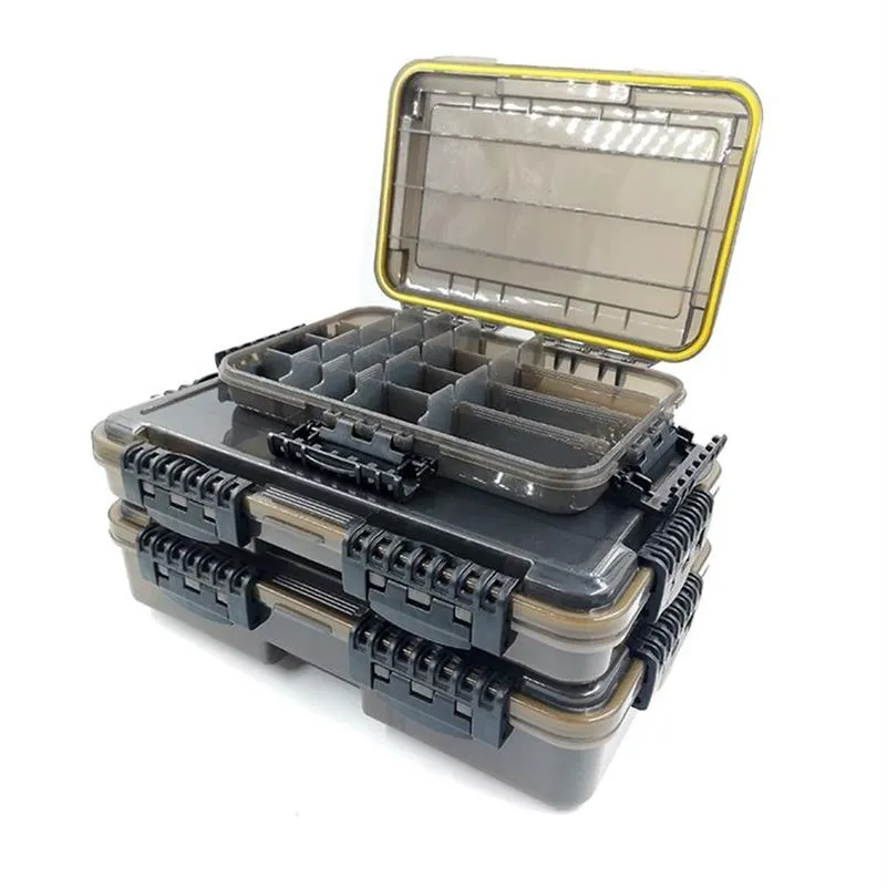 Grande capacidade à prova dwaterproof água caixa de equipamento de pesca acessórios ferramenta de armazenamento gancho de peixe isca falsa suppli 220225317q