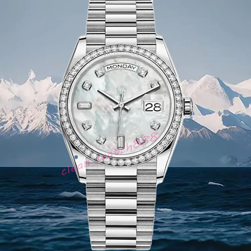 Heren diamanten horloge Designer horloge Luxe horloge Dames Klassiek horloge Datum Modieus horloge 36MM 41MM Automatisch horloge 904L roestvrij staal Saffier Waterdicht AAA Watch-R