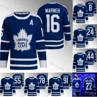 Hockey Jerseys #34 Auston Matthews Maple Leafs Reverse Retro Jersey John Tavares Mitchell Marner TJ Brodie Wayne Simmonds Jake Muzzin Morgan Rielly William