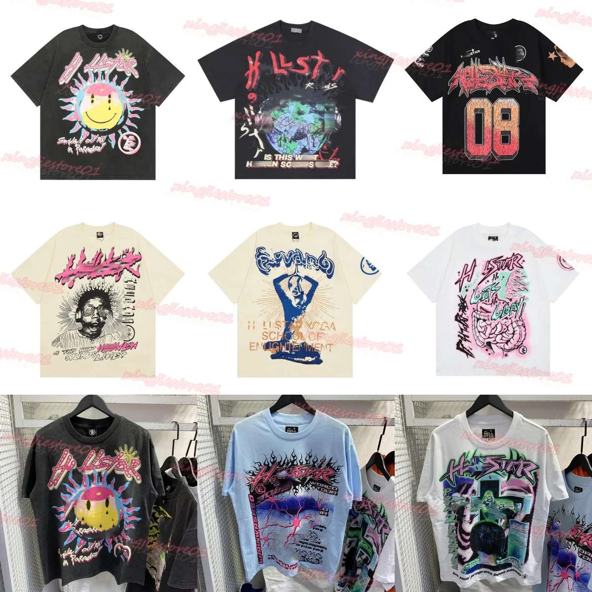 Hellstar Shirt Designer Short Shirts Men Plus Tees Hellstar