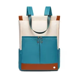 lu Backpack Fashion All-match Nylon Anti Splash Water Large Capacity Laptop Leisure Travel Backpack KM-11730027