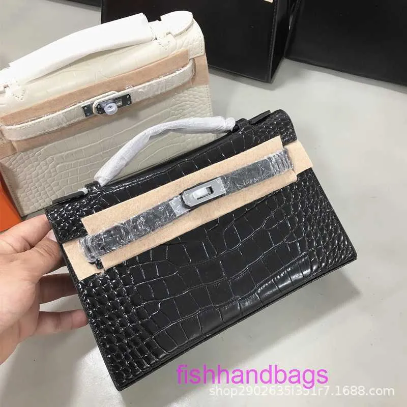 Factory Outlet Gros Kailys Sacs fourre-tout à vendre Printemps Été 2024 Sac de nouvelle génération Crocodile Petite chaîne en cuir véritable pour femme avec un vrai logo