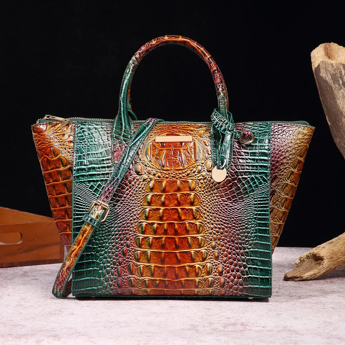 Green satchel purse best sale