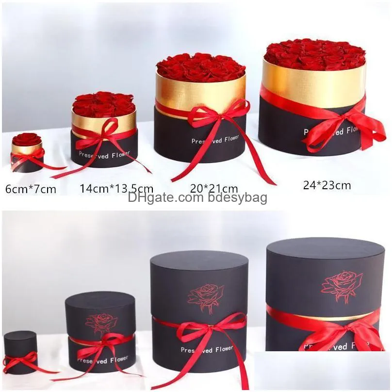 Decorative Flowers & Wreaths 2021 Eternal Rose In Box Preserved Real Flowers With Set Romantic Valentines Day Gifts The Best Mothers G Dhtqo