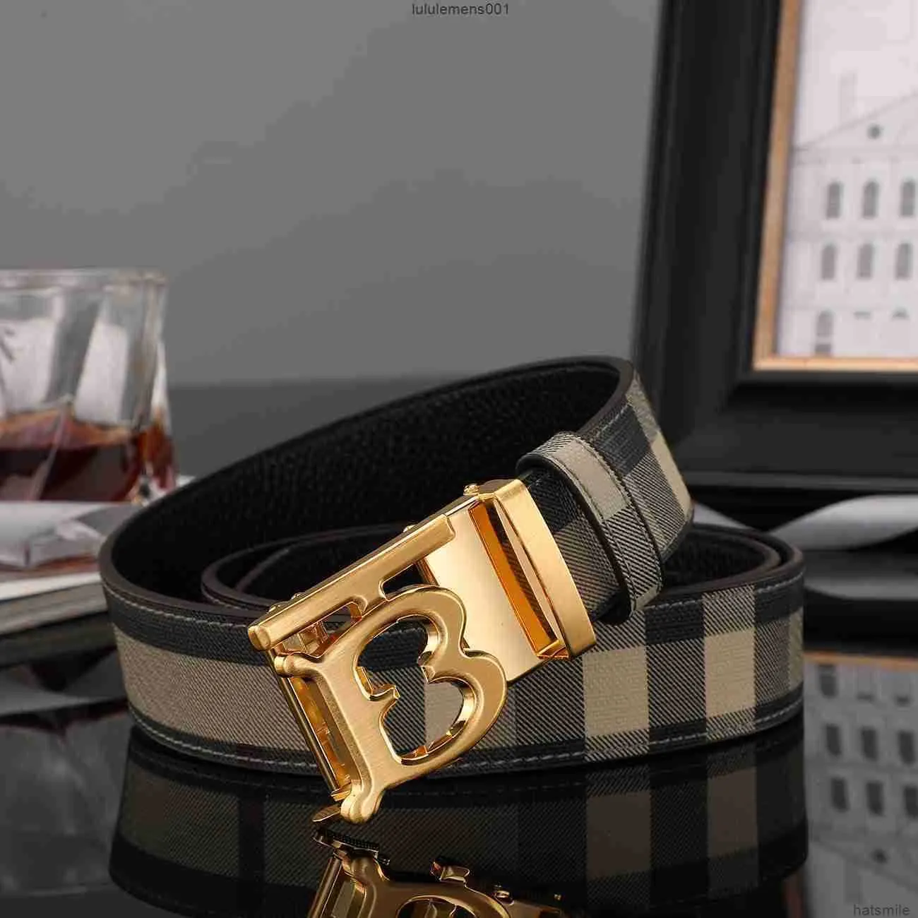 Bälten Mens Automatic Designer Belt Stripe Letter Classic Belts Gold och Sier Black Buckle Casual Bredd 3,8 cm Storlek 100-125 cm Fashion Best