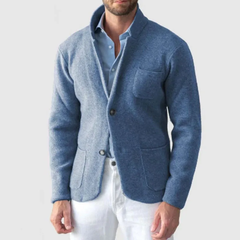 Herrjackor herrar hösten casual single breasted ullrockar 2023 män kläd mode långärmad outwear streetwear solid stativ krage jacka 231205