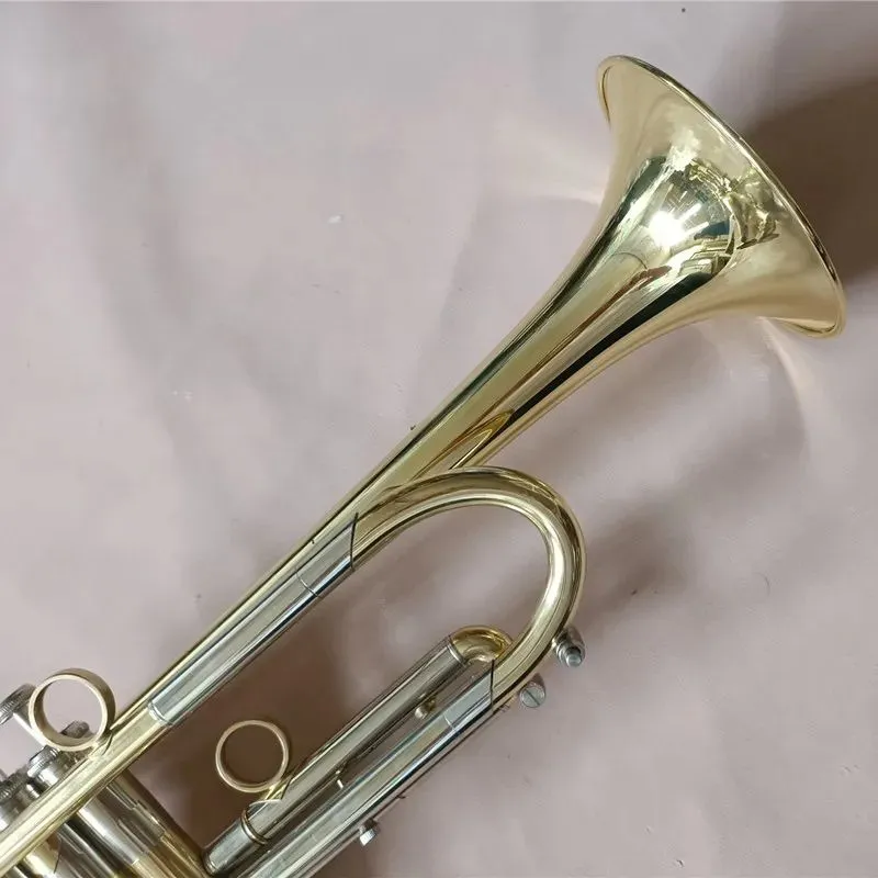 Tromba in Sib di nuovo arrivo Lacca dorata di alta qualità Tromba placcata argento Strumenti musicali in ottone Tromba di tipo composito