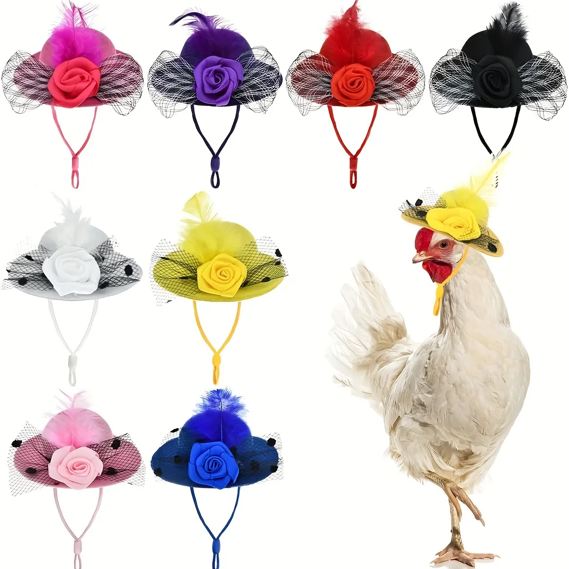 Cute and Comfy Baby Chicken Hat with Adjustable Strap for Animal Costume and Fun Dress-Up