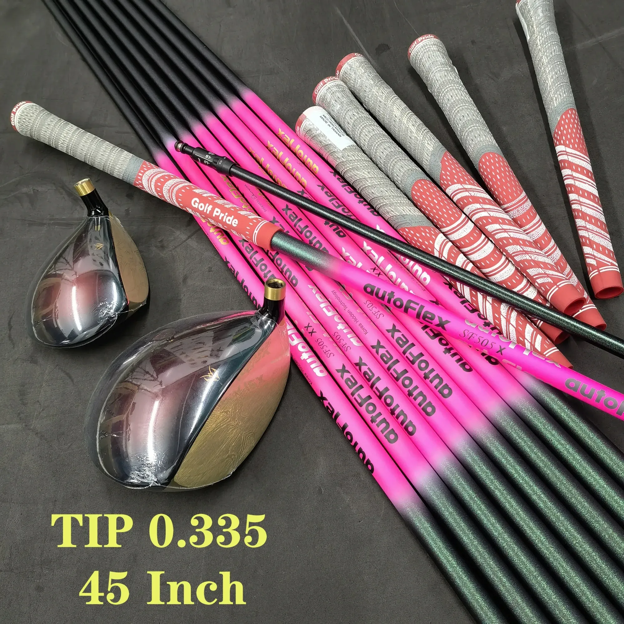 Golf shaft PINK Autoflex Golf driver shaft sf505/sf505x/sf505xx Flex Graphite wood shaft Free assembly sleeve and grip