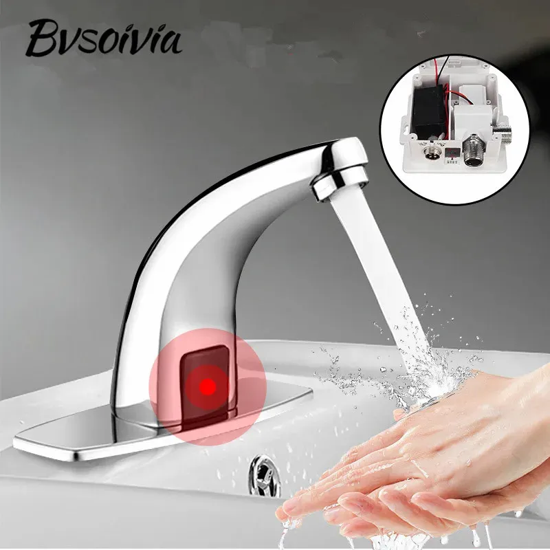 Other Faucets Showers Accs Cold Bathroom Automatic Touch Free Infrared Motin Sensor Water Saving Inductive Electric Tap Mixer Power 231204