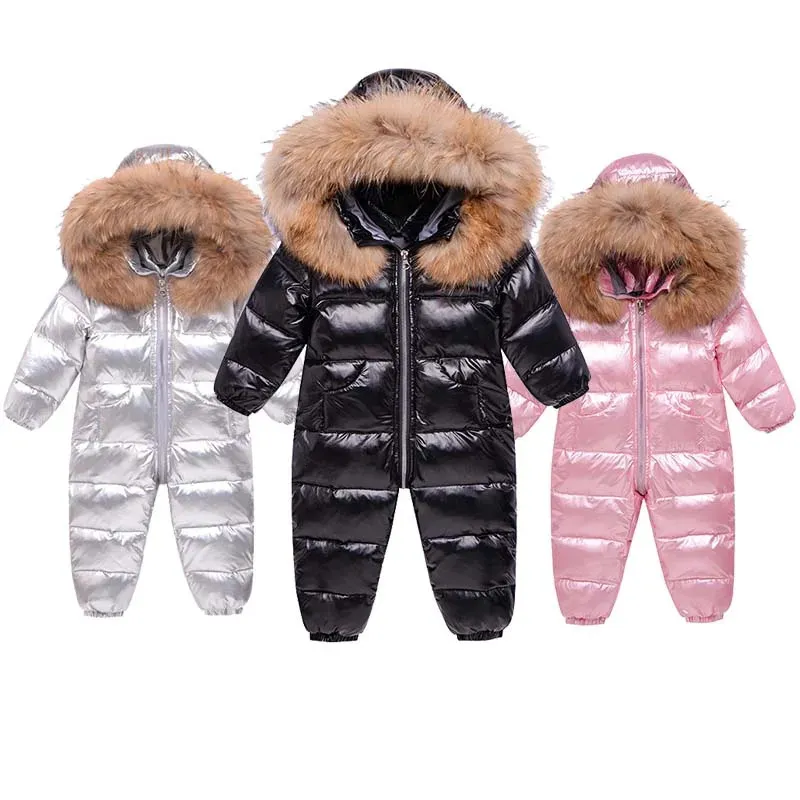 Barboteuses Baby Down Romper imperméable né enfants garçon 3 à 6 8 10 12 18 24 mois enfant en bas âge filles combinaison 1 2 ans vêtements d'hiver 231205