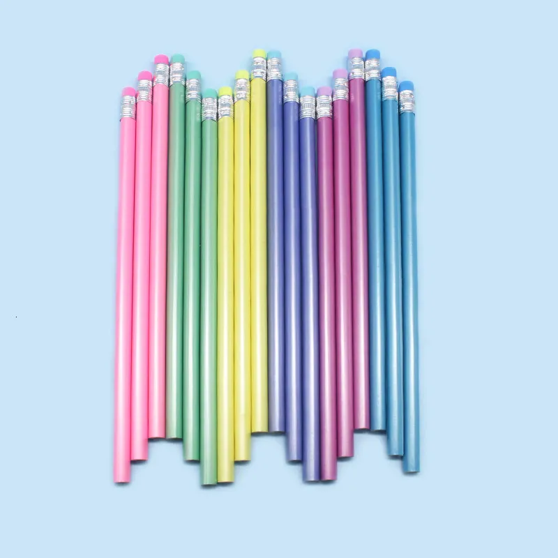 Pennor Pencil Pearl HB Triangle Rod With Rubber Head Primary School Student Award Children's Stationery Supplies 230130