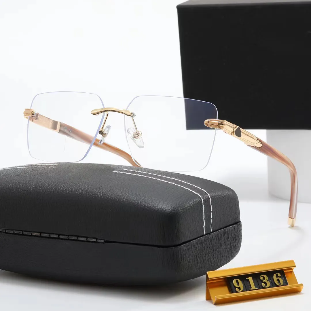 Optischer Rahmen Korrektionsbrillen Brillengestell Damen Sonnenbrillen Herren randlose Sonnenbrillen Europäische und amerikanische Eleganz Korrektionsgläser erhältlich