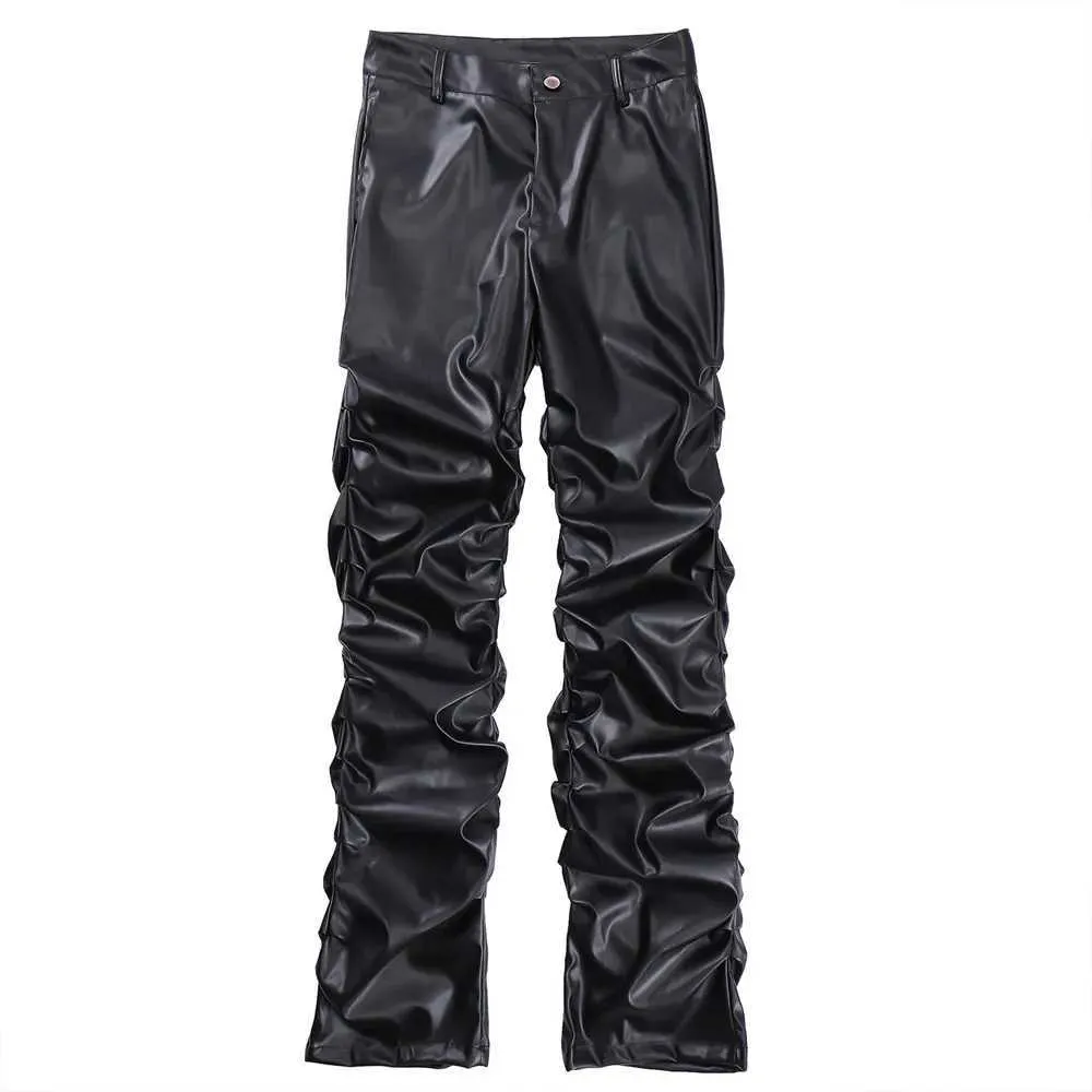 PFNW Mens Dark Chic Leather Hair Clip Loose Leg Cutting