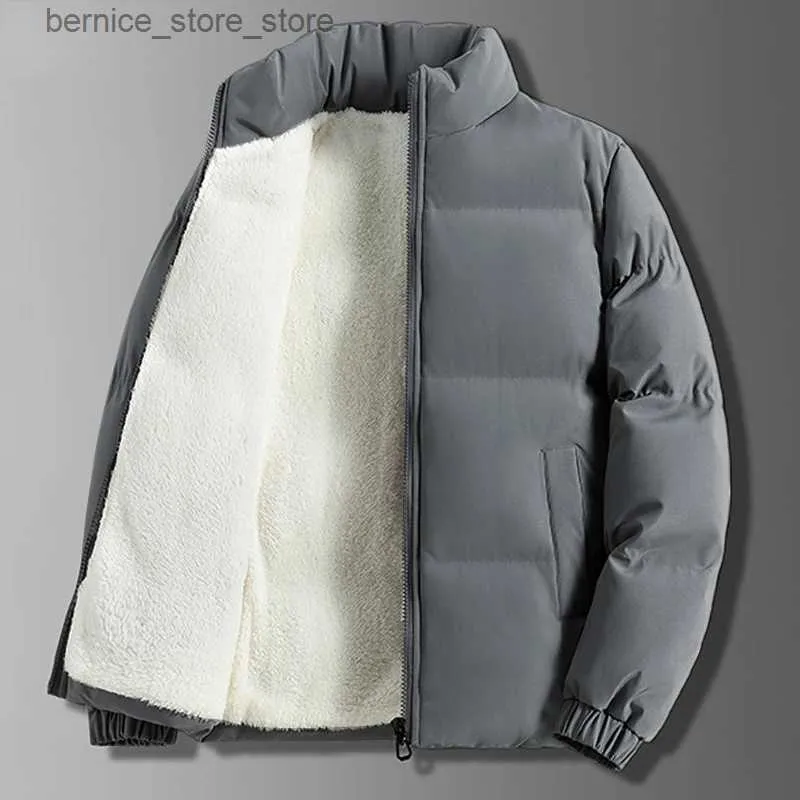 Parkas pour hommes hiver hommes veste automne chaud polaire mode épaissi coton rembourré vestes col montant manteaux décontractés coupe-vent grande taille 8XL Q231206