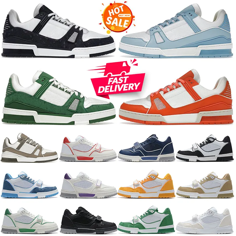 Luxury Causal Shoes Men Women Designer Trainers Embossed Luxurious Black White Blue Green Low Platform Leather Mens Classic Fashion Sneakers Size 36 45 From 19 66 DHgate