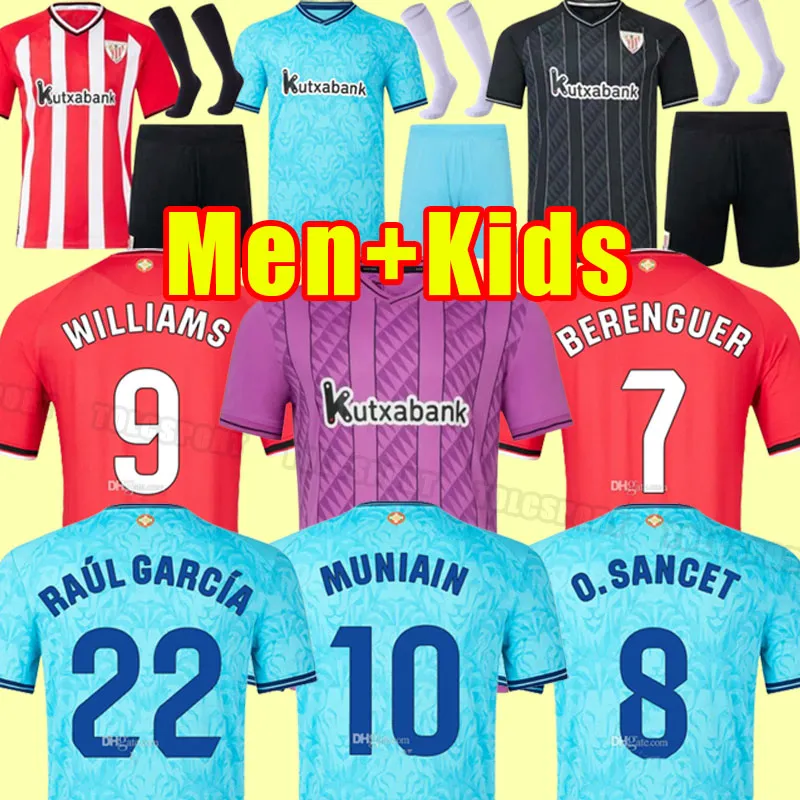 2023 2024 Bilbao Club Soccer Jerseys 23 24 Athletic Aduriz Vencendor Williams Muniain I.Martinez Berenguer Ander Herrera Simon Shird Shirt