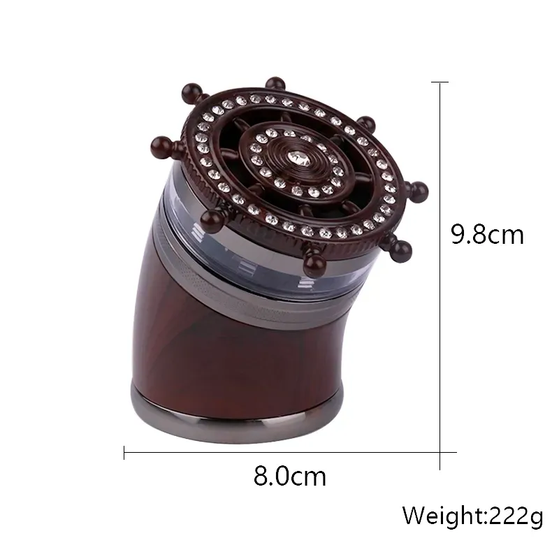 Tobacco Herb Grinder New Arrivals Smoking Crusher 4 Layer Smoke Shop Supplies Bend Structure Sharp Teech