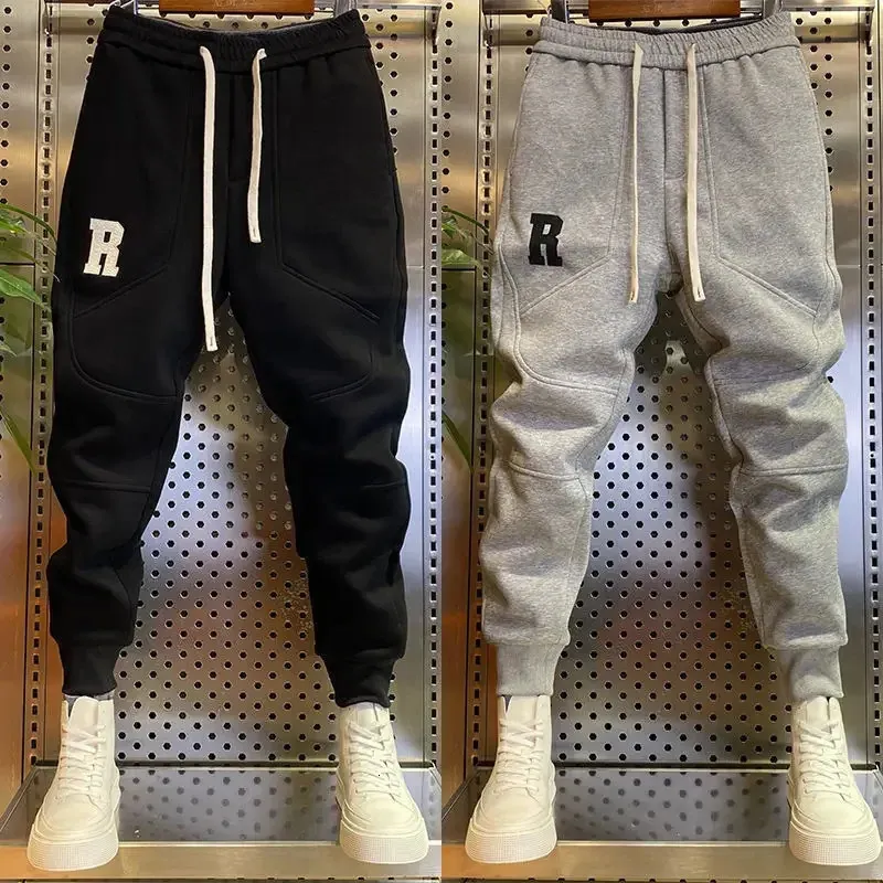 Calças masculinas de marca de luxo calça letras bordadas sólidas calças de jogging ao ar livre lazer sweatpant roupas de alta qualidade 231206