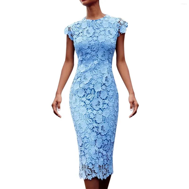 Vrouwen blouses zomerjurk ronde hals mouwloze kokerrok uitgehold bloemen bodycon sexy jurken voor dames elegante uitloper