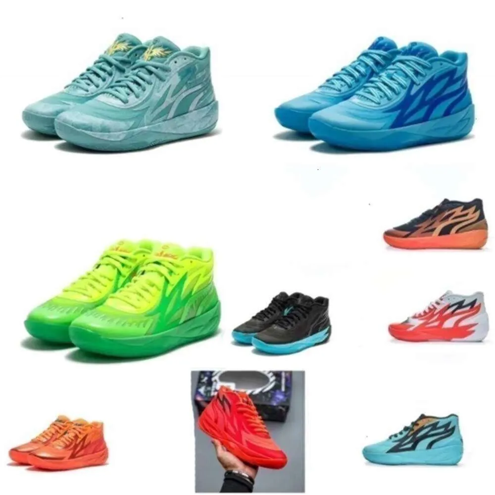 Lamelo Ball Mb. 02 Basketball Shoes Roty Slime Jade & Red Black Gold