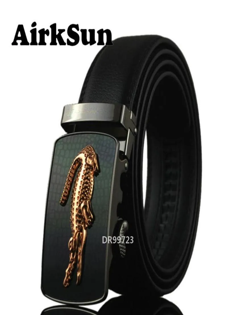 AirkSun 2017 Fashion 140cm Crocodile Buckle Mens Belts For Genuine Leather Big Size Belt Men ceinture hommeDR997238821893