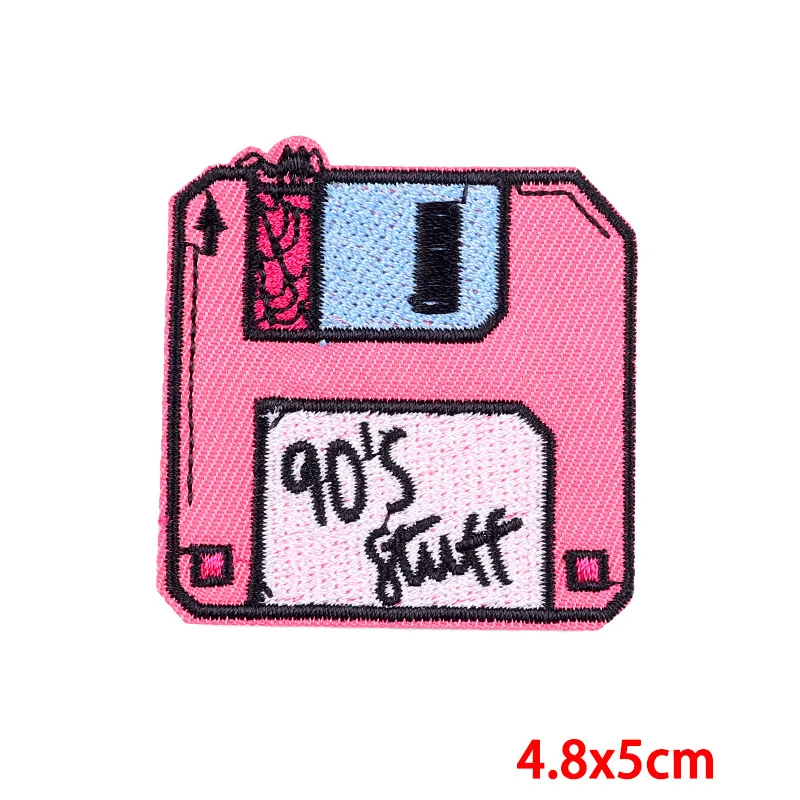 Parches bordados de regreso a los anos 90 parches Retro con letras para planchar apliques para ropa camisas chaquetas mochila insignia de