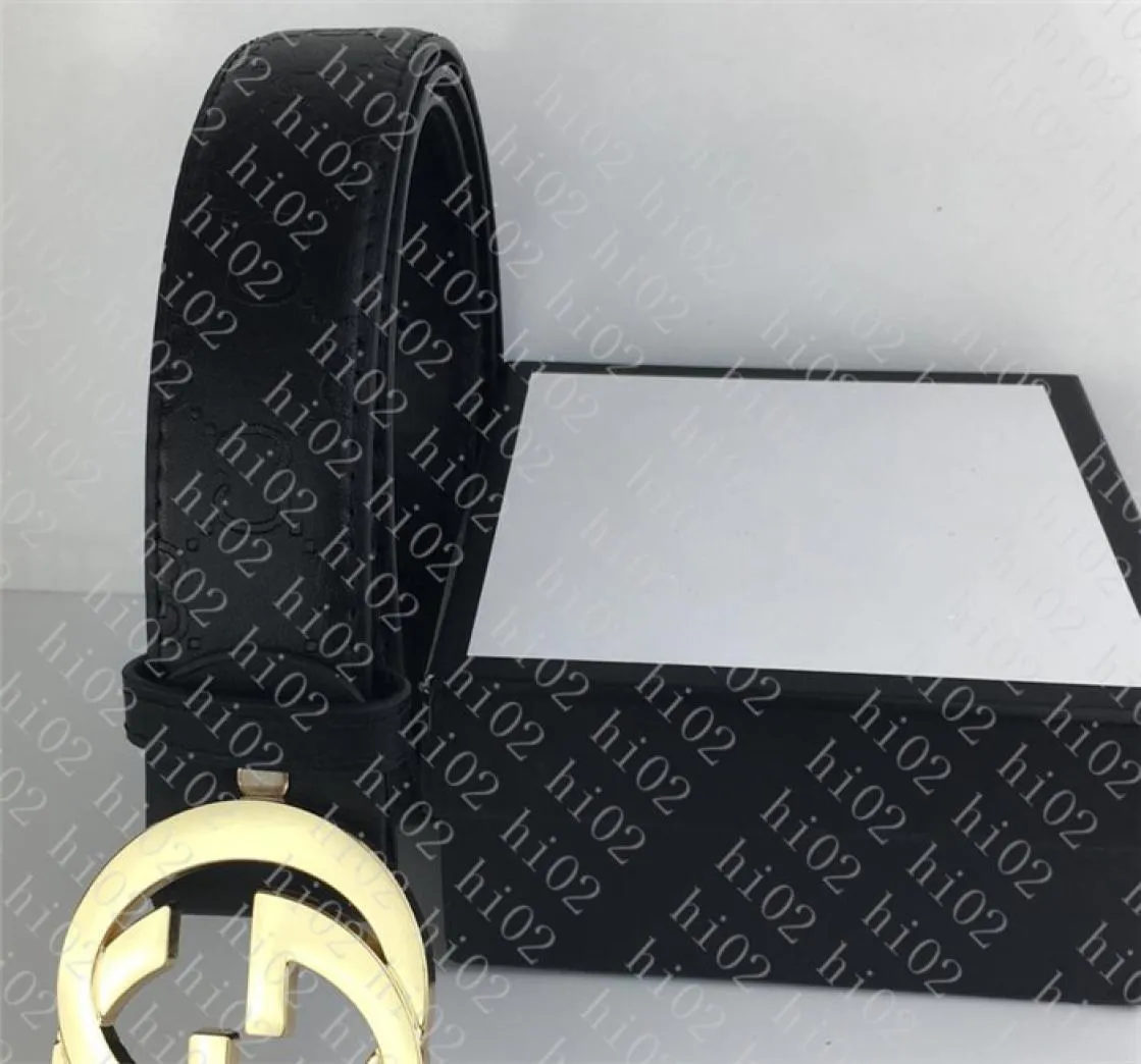 Brand Fashion Belt of Mens Women Pas z modą duża klamra prawdziwa skórzana najwyższej jakości wysokiej jakości pasy biznesowe No Box3166839