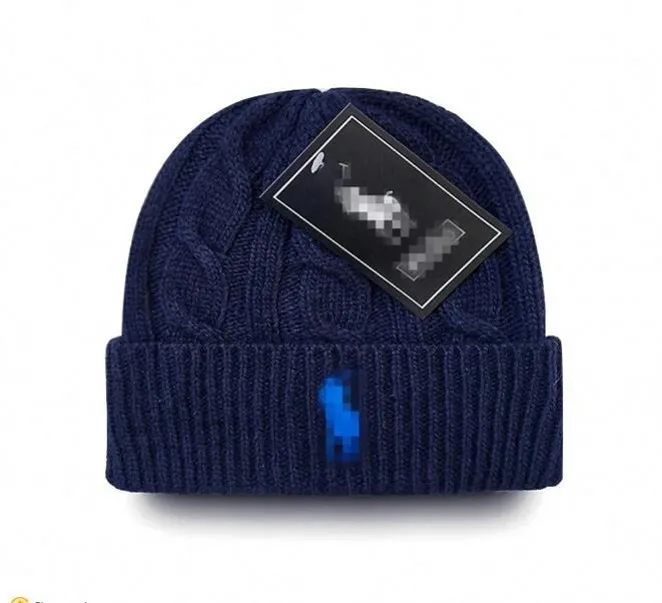 Czapki czapki/czaszki 2024 Nowy luksusowy projektant Polos Beanie Unisex Autumn Winter Vailies Kaperan dla mężczyzn i kobiet Klasyczne sportowe czaszki czapki panie swobodne