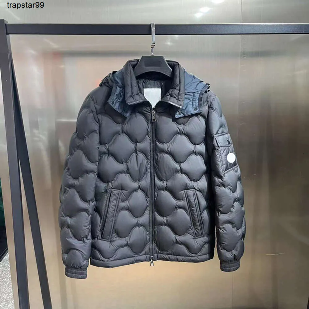 Mens Puffer Kapşonlu Ceketler NFC Tasarımcı Klasik Stil Gri İçinde Erkek Dış Giyim Eşitli Kol Bandı Kış Paltoları Asya Boyutu 1-5