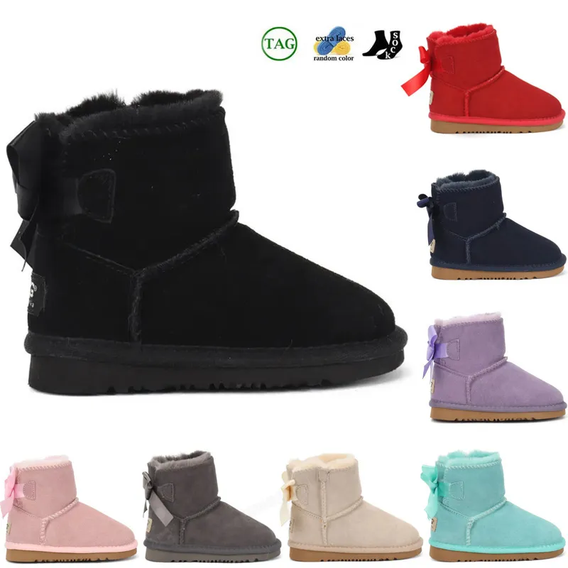 Marque enfants bottes enfants filles Mini botte de neige hiver chaud enfant en bas âge garçons enfants enfants en peluche chaussures chaudes taille EUr22-35