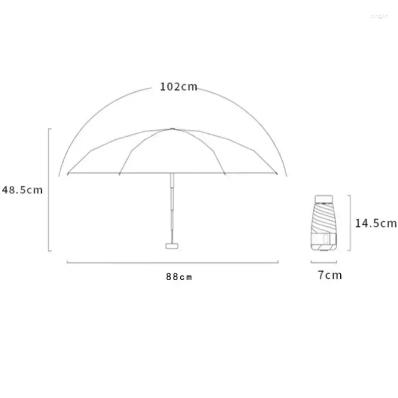 Umbrellas Outdoor Umbrella Traveling Parasol Protection Portable Rainy Rainproof Mini Dualuse Sunny And