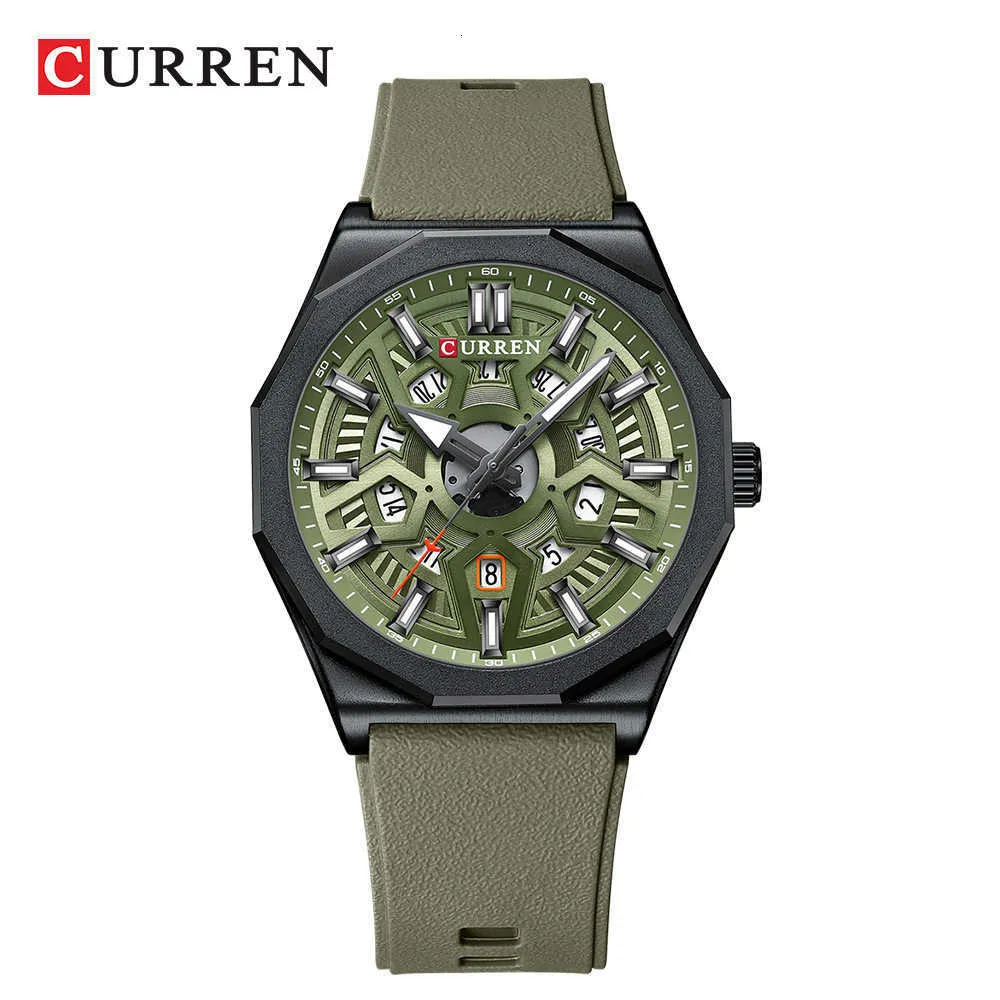 Relógio de designer relógios CURREN/CARREN 8437 Relógio Masculino Calendário Relógio Masculino Fita Relógio de Quartzo Moda Casual Relógio