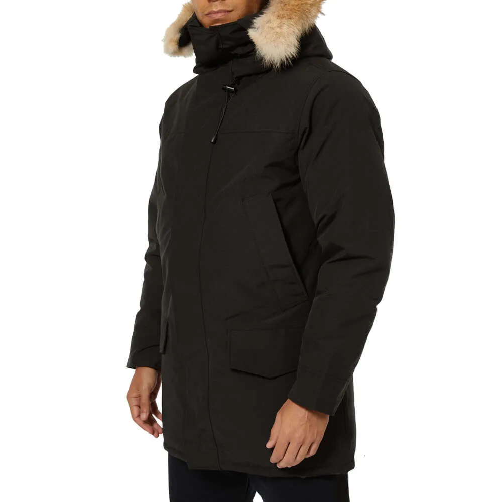 Hommes Down Parkas Hiver Hommes Vestes Réel Coyote Fourrure Designer Homme Puffer Coupe-Vent En Plein Air Vêtements D'extérieur À Capuchon Fourrure Manteau Canada Wyndham Manteau Hiver Parka Do