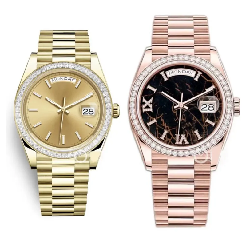Other Watches Orologio Wristwatches Mens Automatic Mechanical Watches 3641mm calendar 904L FullStainless Steel diamond bezel waterproof Luminous Gold watch mon