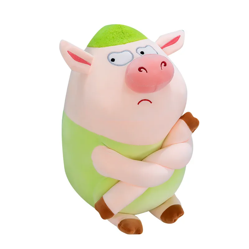 Cross Staty 40/55/65/80cm Hy Wy Stuff Animal Pig Pillow Christmas Gift Piggy Soft Toy Plush Doll Kids Toys Cartoon