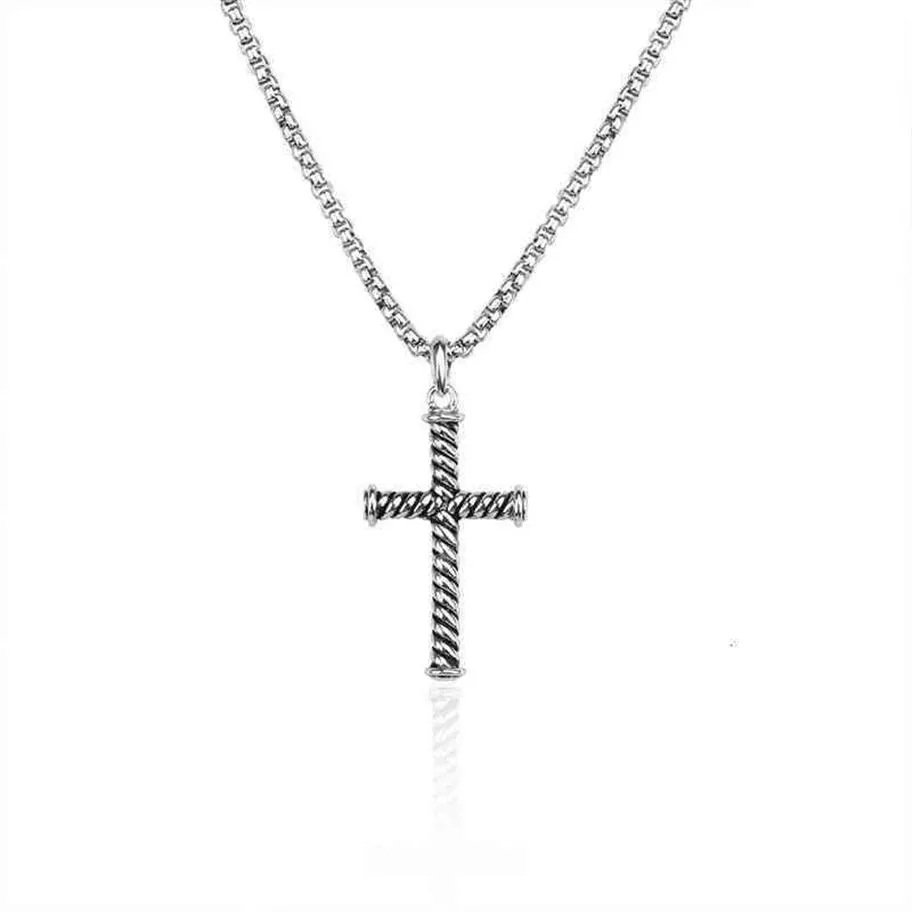 Крест-кулон-цепочка, ожерелье, дизайнерские мужские ожерелья, золото, серебро, хип-хоп, ювелирные изделия, женские ювелирные изделия, подвески с резьбой, Style274i