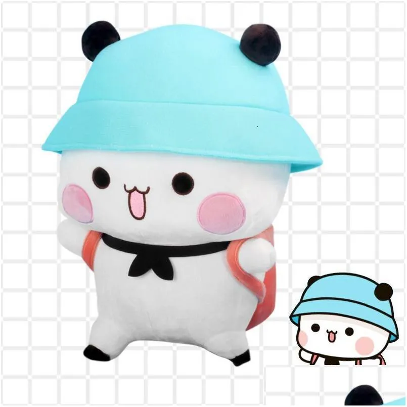 Animaux en peluche en peluche Bubu et Dudu Panda mignon dessin animé ours poupée Kawaii oreiller doux jouet décoration de chambre cadeau pour enfants Drop Delive Dhnoe