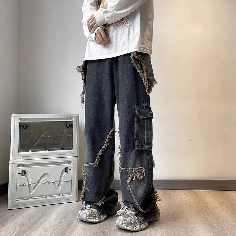 パンツ SENEE loose vintage like denim Amazon.com: Y2K Hip Hop Street Jeans Gothic Baggy Jeans